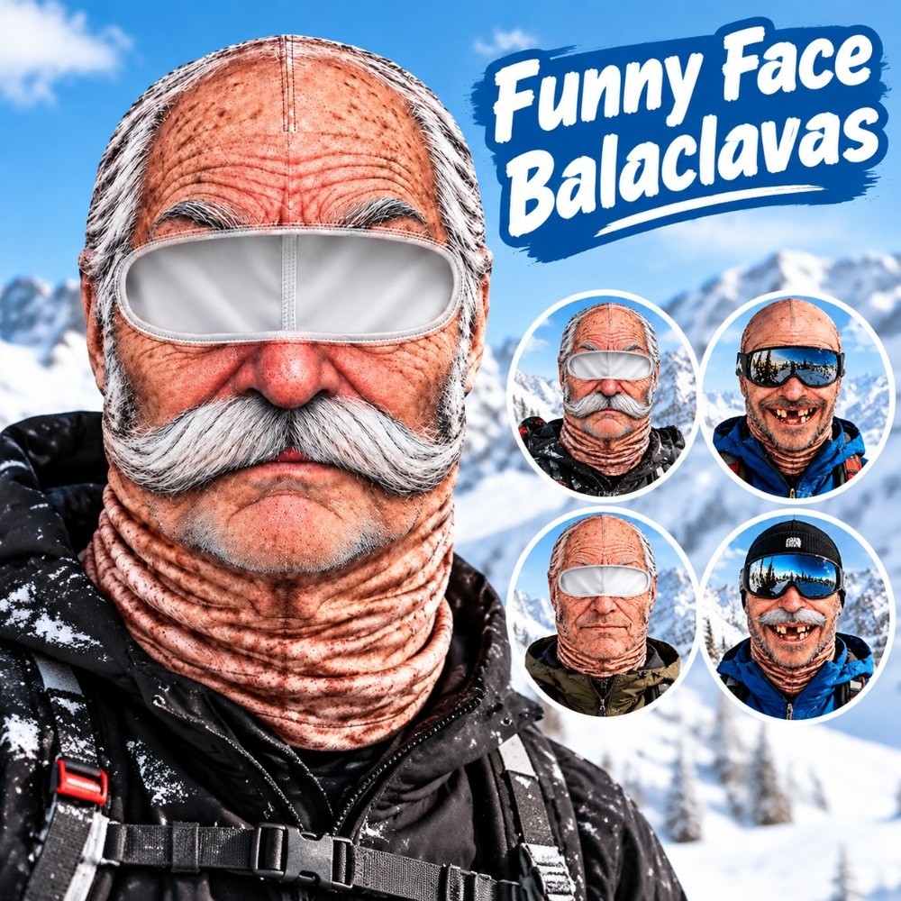 3D Printing Mask - 3D Face Printed Old Man Balaclava